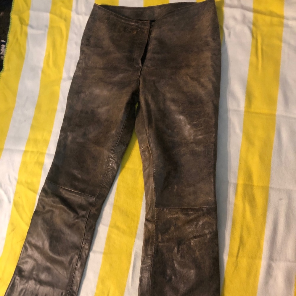 low rise y2k leather pants